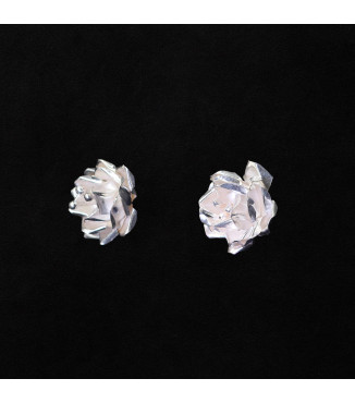 Rose Bloom Silver Earrings