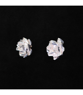 Rose Bloom Silver Earrings