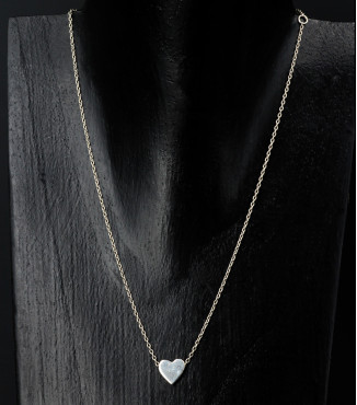 Romantic Puffy Heart Pendant Sterling Silver Necklace