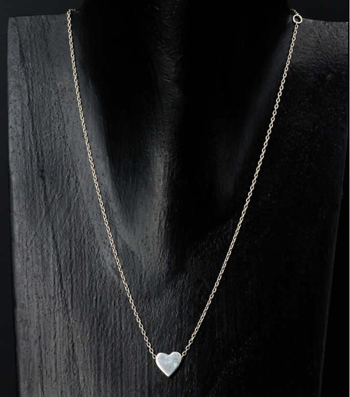 Romantic Puffy Heart Pendant Sterling Silver Necklace