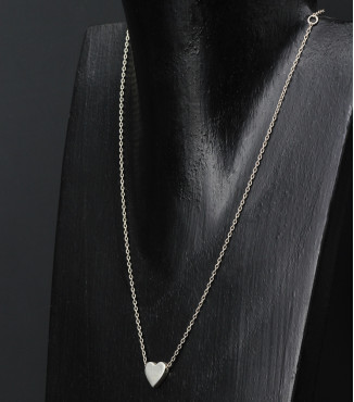Romantic Puffy Heart Pendant Sterling Silver Necklace