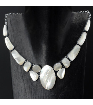 Orbital Pearl Glow Necklace – Genuine Mother of Pearl Shell