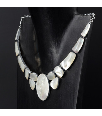 Orbital Pearl Glow Necklace – Genuine Mother of Pearl Shell