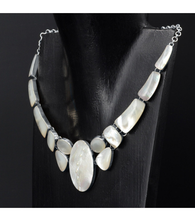 Orbital Pearl Glow Necklace – Genuine Mother of Pearl Shell Orbital Pearl Glow Necklace – Genuine Mother of Pearl Shell