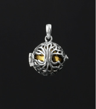 Tree of Life Opening Harmony Ball Locket Sterling Silver Pendant