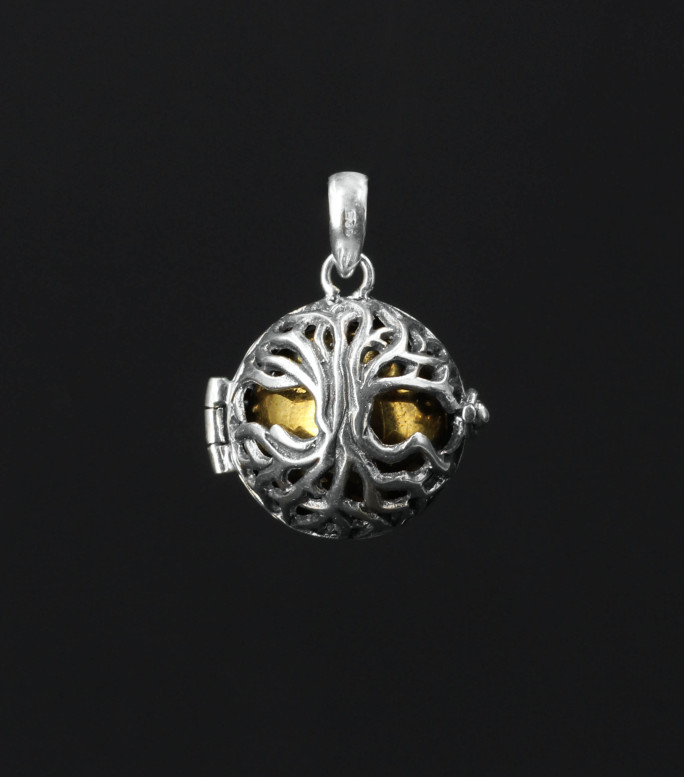 Tree of Life Opening Harmony Ball Locket Sterling Silver Pendant