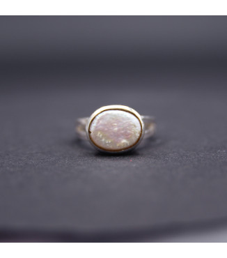 Handcrafted Ring Sterling Silver 925 with Baroque Pearl/Shell  | ARG1242BW