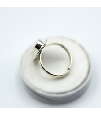 Modern Ring | Sterling Silver 925 with Luminous Mother of Pearl
