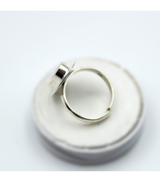 Modern Ring | Sterling Silver 925 with Luminous Mother of Pearl