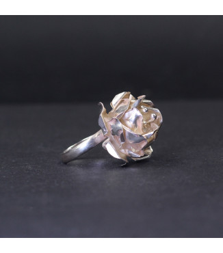 Rose Bloom Silver Ring