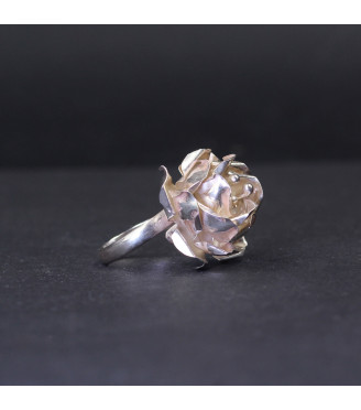 Rose Bloom Silver Ring