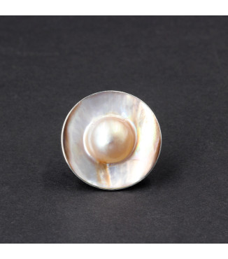 Orbital Pearl Glow Ring – Genuine Mother of Pearl Shell