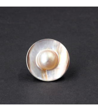 Orbital Pearl Glow Ring – Genuine Mother of Pearl Shell