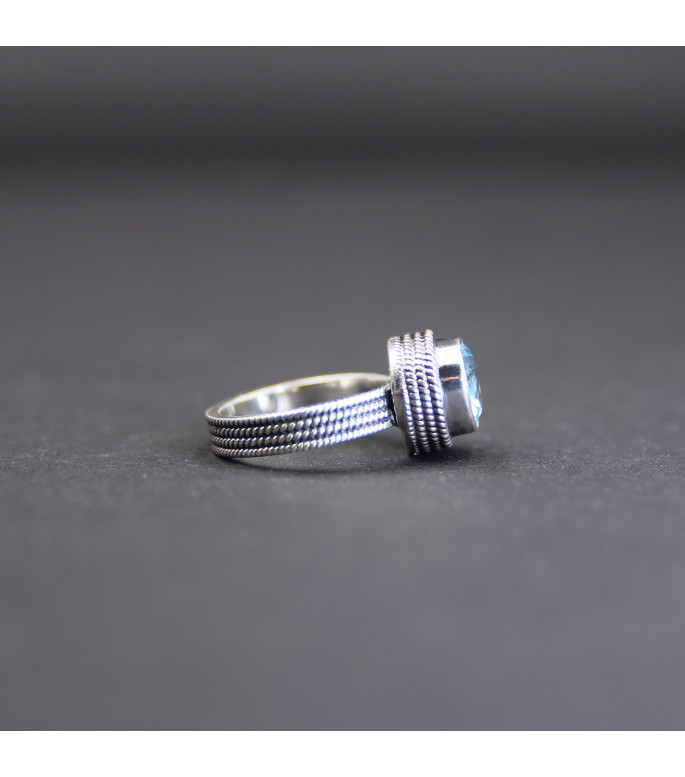 Ring “Azure Clarity” | Sterling Silver 925 with Natural Blue Topaz Ring “Azure Clarity” | Sterling Silver 925 with Natural Blue Topaz
