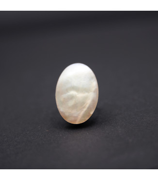 Timeless Statement Ring Sterling Silver 925 with Large Oval Mother of Pearl  | RG0009MP
