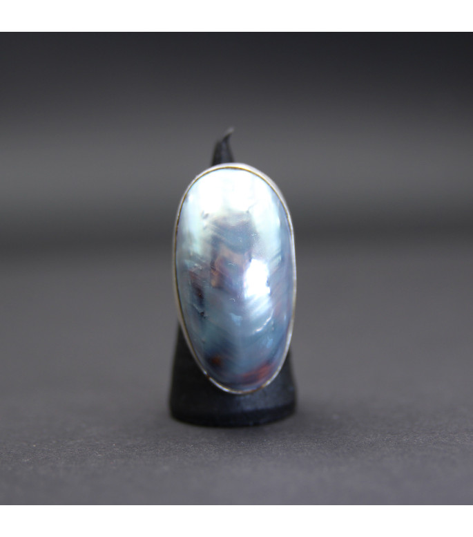 Ring “Desert Pearl” | Sterling Silver 925 with Handcrafted Cukli Shell