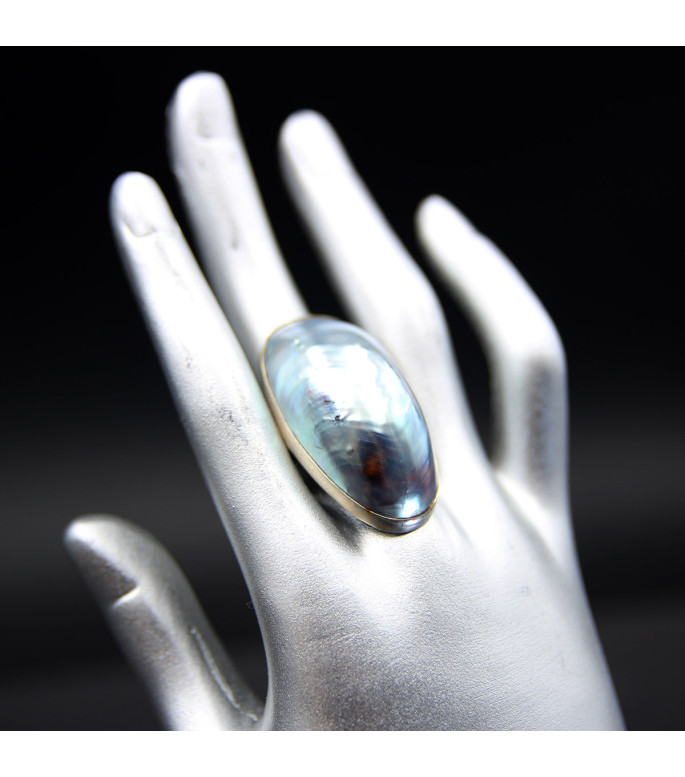 Ring “Desert Pearl” | Sterling Silver 925 with Handcrafted Cukli Shell