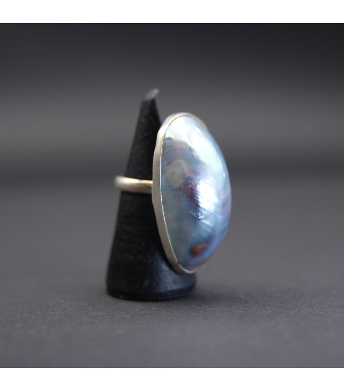 Ring “Desert Pearl” | Sterling Silver 925 with Handcrafted Cukli Shell