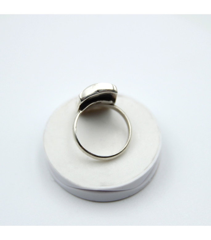 Statement Ring | Sterling Silver 925 with Intense Red Coral Stone