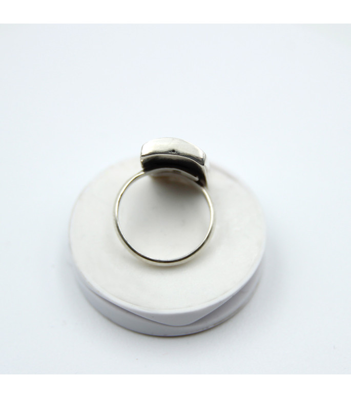 Statement Ring | Sterling Silver 925 with Intense Red Coral Stone