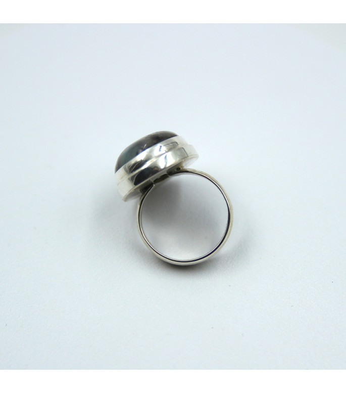 "Mystic Depth" Sterling Silver 925 with Genuine Labradorite Ring | RG005711 "Mystic Depth" Sterling Silver 925 with Genuine Labradorite Ring | RG005711