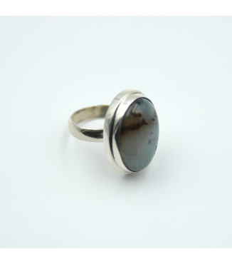 "Mystic Depth" Sterling Silver 925 with Genuine Labradorite Ring  | RG005711