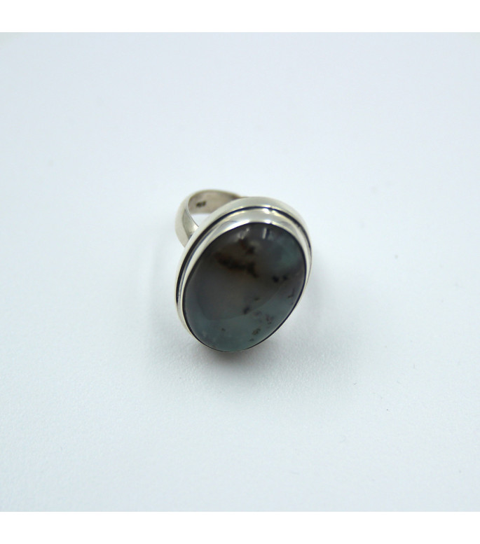 "Mystic Depth" Sterling Silver 925 with Genuine Labradorite Ring | RG005711 "Mystic Depth" Sterling Silver 925 with Genuine Labradorite Ring | RG005711