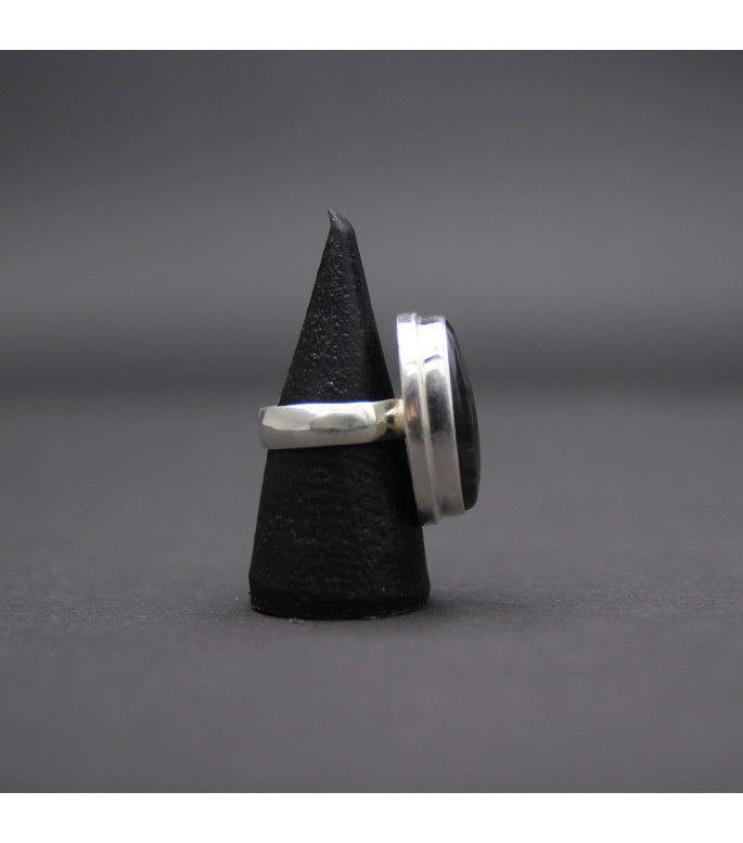 Bold Statement Ring | 925 Sterling Silver with Mystic Labradorite Bold Statement Ring | 925 Sterling Silver with Mystic Labradorite