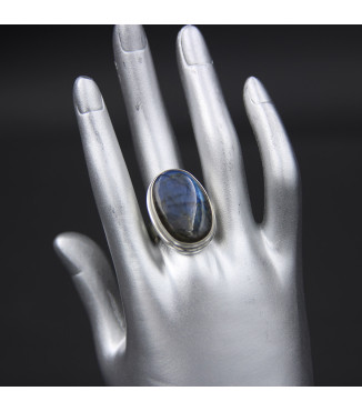 Bold Statement Ring | 925 Sterling Silver with Mystic Labradorite