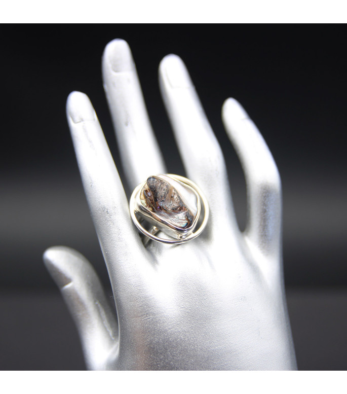 Ring “Sea Silk” | Sterling Silver 925 with Lutraria Australis Shell