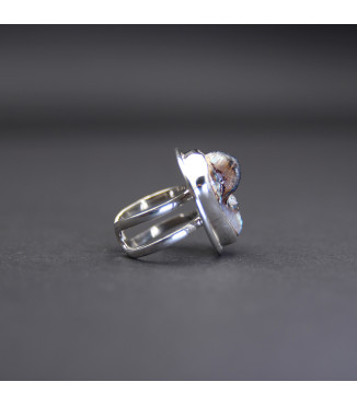 Ring “Sea Silk” | Sterling Silver 925 with Lutraria Australis Shell