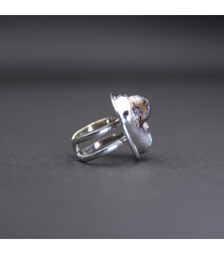 Ring “Sea Silk” | Sterling Silver 925 with Lutraria Australis Shell
