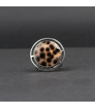 Orbital Tiger Tide Ring – Genuine Tiger Cowrie Shell