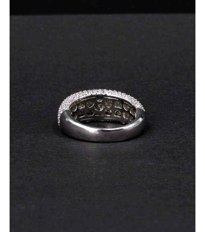 Luxury Domed Full Pavé CZ Sterling Silver Ring 925 Luxury Domed Full Pavé CZ Sterling Silver Ring 925