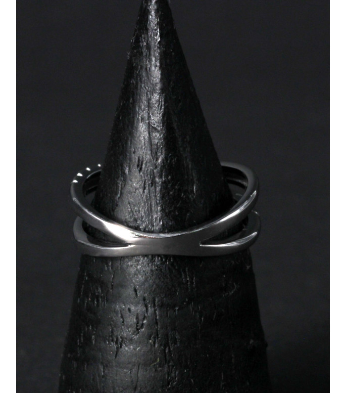 Double Twist Braided Sterling Silver Ring 925 Double Twist Braided Sterling Silver Ring 925