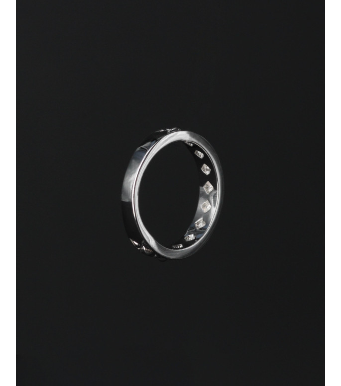 Geometric Criss-Cross Pattern Sterling Silver Ring 925 Geometric Criss-Cross Pattern Sterling Silver Ring 925