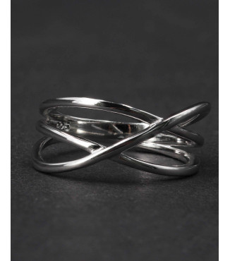 Luxurious Intertwined Braided 925 Sterling Silver Ring