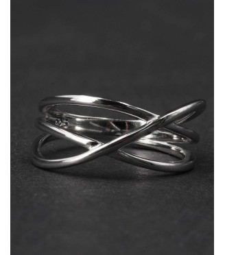 Luxurious Intertwined Braided 925 Sterling Silver Ring