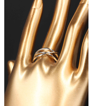 Luxurious Intertwined Braided 925 Sterling Silver Ring