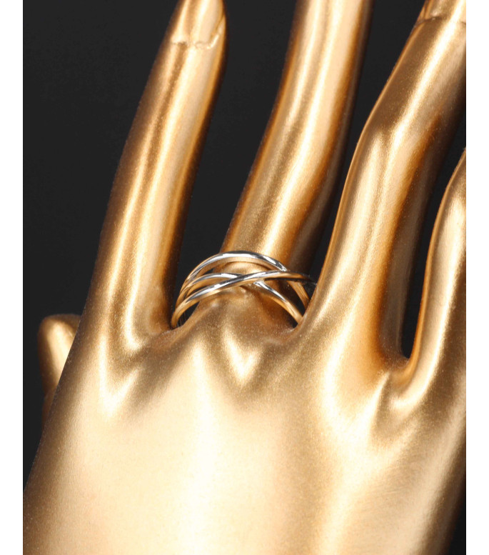 Luxurious Intertwined Braided 925 Sterling Silver Ring Luxurious Intertwined Braided 925 Sterling Silver Ring