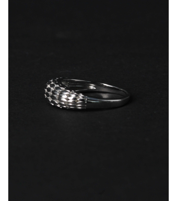 Textured Scale Pattern Sterling Silver Ring 925 Textured Scale Pattern Sterling Silver Ring 925
