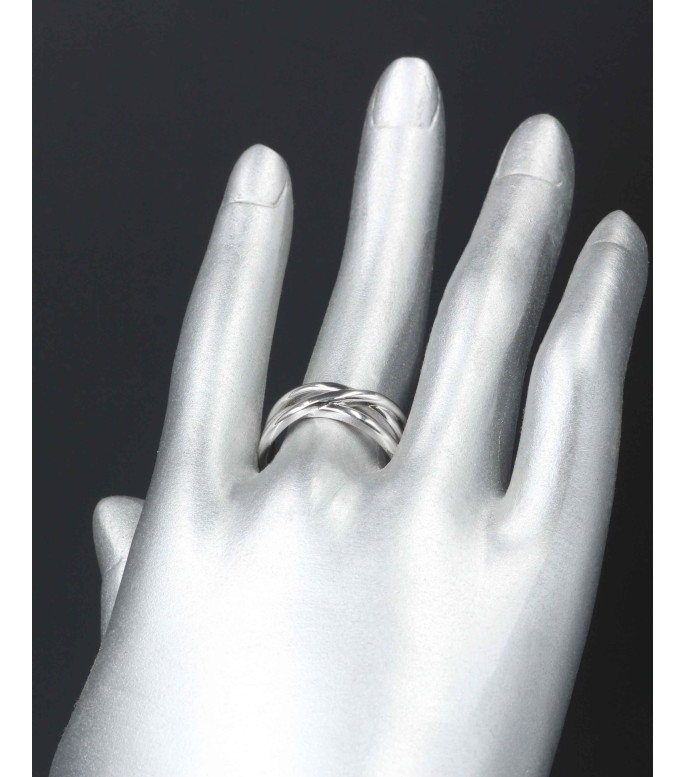 Luxurious Twisted Braided 925 Sterling Silver Ring Luxurious Twisted Braided 925 Sterling Silver Ring